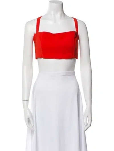 Pre-owned Nookie Square Neckline Sleeveless Crop Top W/ Tags In Red