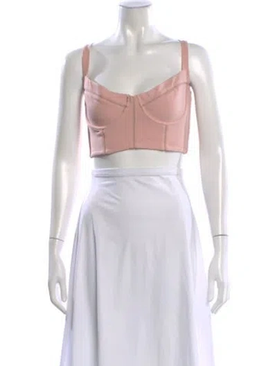 Pre-owned Nookie Square Neckline Sleeveless Crop Top W/ Tags In Red