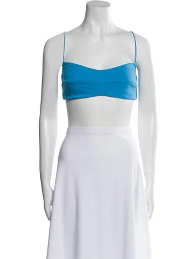 Pre-owned Nookie Square Neckline Sleeveless Crop Top In White