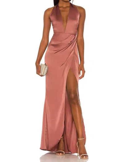 Nookie Stella Sarin Plunge Gown In Mocha