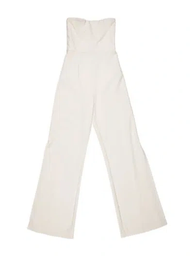 Pre-owned Nookie Strapless Jumpsuit In White