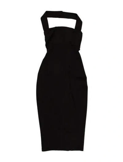 Pre-owned Nookie Strapless Knee-length Dress In Black