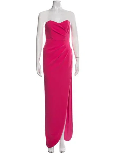 Pre-owned Nookie Strapless Long Dress In Pink