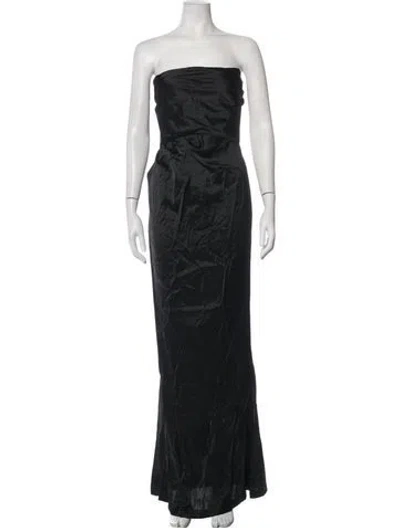 Pre-owned Nookie Strapless Long Dress W/ Tags In Black