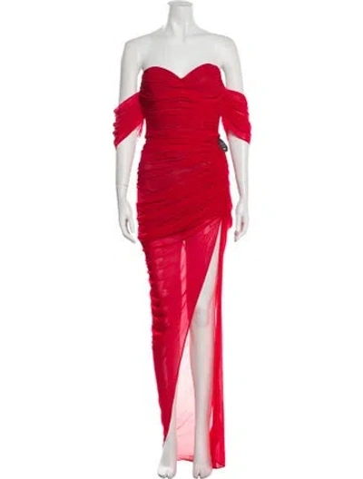 Pre-owned Nookie Strapless Long Dress W/ Tags In Red