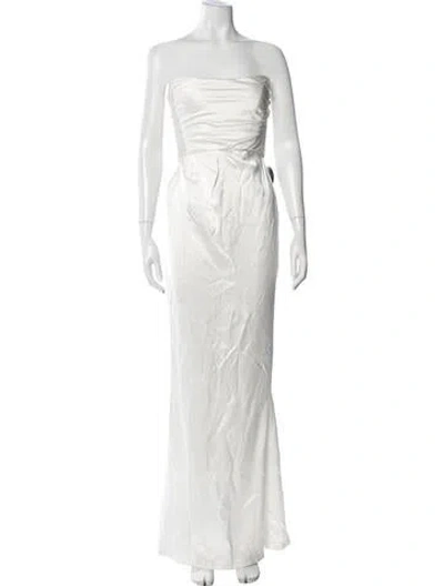 Pre-owned Nookie Strapless Long Dress W/ Tags In White