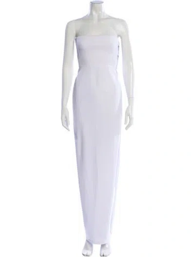 Pre-owned Nookie Strapless Long Dress In White