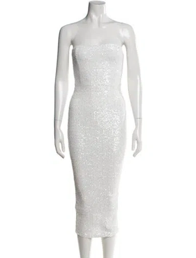 Pre-owned Nookie Strapless Midi Length Dress W/ Tags In White