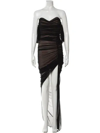 Pre-owned Nookie Strapless Mini Dress In Black