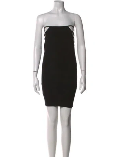 Pre-owned Nookie Strapless Mini Dress In Black