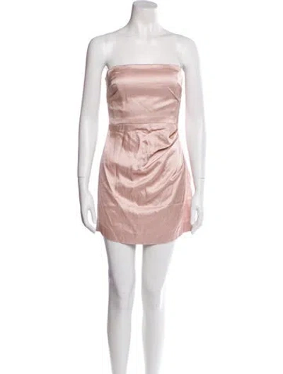 Pre-owned Nookie Strapless Mini Dress In Pink