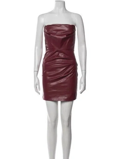 Pre-owned Nookie Strapless Mini Dress In Red