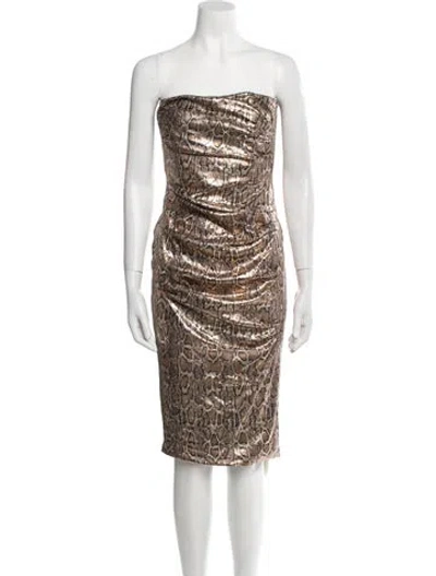 Pre-owned Nookie Strapless Mini Dress W/ Tags In Brown