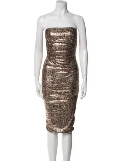 Pre-owned Nookie Strapless Mini Dress W/ Tags In Multi