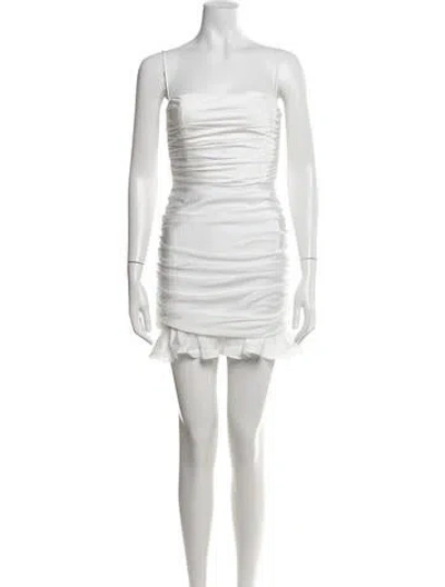 Pre-owned Nookie Strapless Mini Dress W/ Tags In Neutrals/white