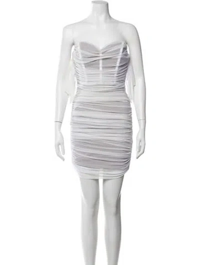 Pre-owned Nookie Strapless Mini Dress W/ Tags In White
