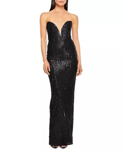 Nookie Strapless Sequin Karma Gown In Black