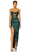 Nookie Sublime Gown In Emerald