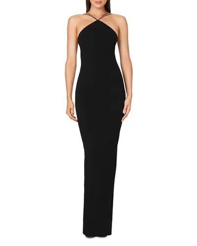 Nookie Trinity Halter Gown In Black