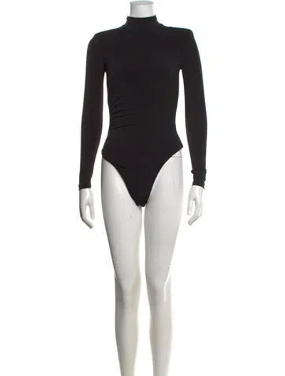 Pre-owned Nookie Turtleneck Long Sleeve Bodysuit In Black