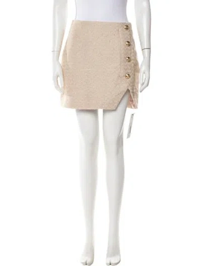 Pre-owned Nookie Tweed Pattern Mini Skirt W/ Tags In Neutrals