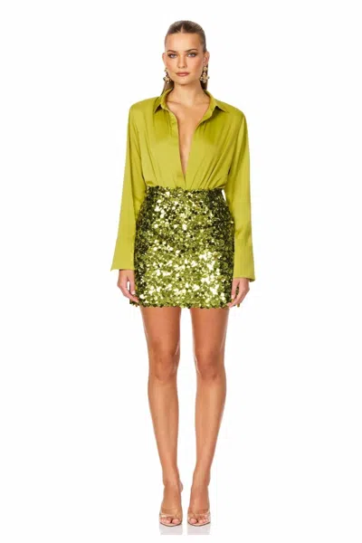 Nookie Tyla Mini Skirt In Pistachio In Green