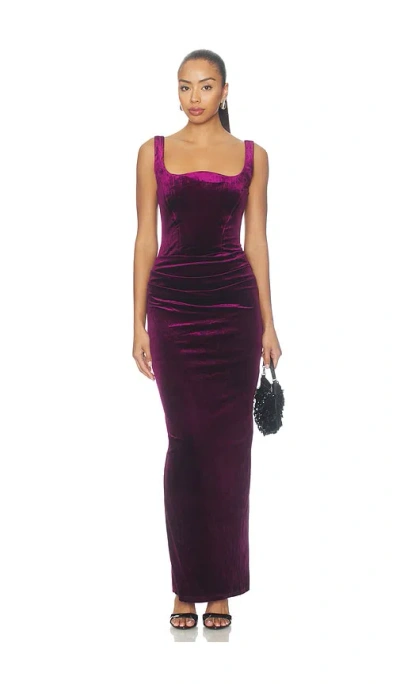 Nookie Veda Maxi Dress In Wine