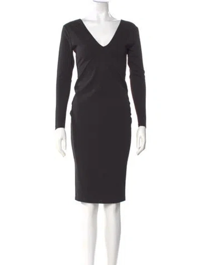 Pre-owned Nookie V-neck Knee-length Dress W/ Tags In Gray