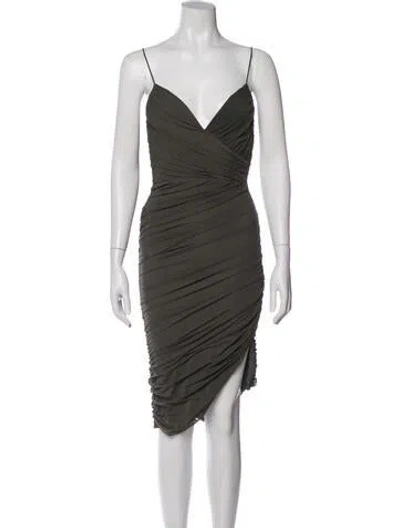 Pre-owned Nookie V-neck Knee-length Dress W/ Tags In Gray