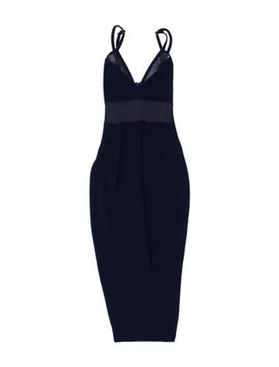Pre-owned Nookie V-neck Mini Dress In Blue