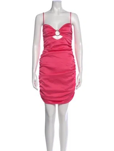 Pre-owned Nookie V-neck Mini Dress In Pink