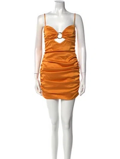 Pre-owned Nookie V-neck Mini Dress W/ Tags In Orange