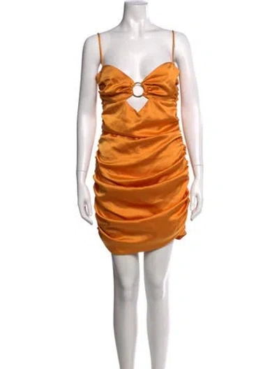 Pre-owned Nookie V-neck Mini Dress W/ Tags In Orange
