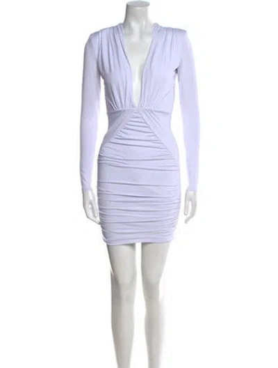 Pre-owned Nookie V-neck Mini Dress In White