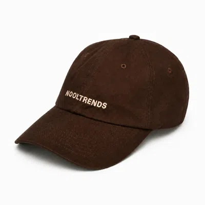Nooltrends Men's Brown Mocha  Embroidered Cap - Cotton