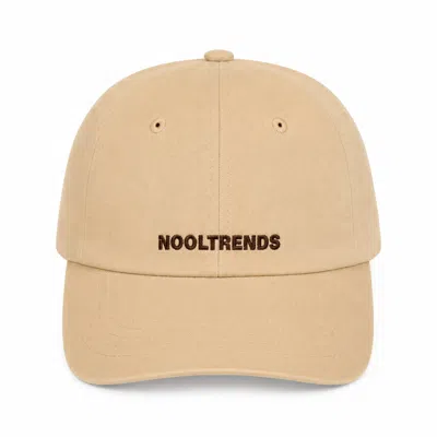 Nooltrends Men's Neutrals  Embroidered Cap - Cotton In Brown