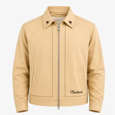 Nooltrends Neutrals Palmeraie Embroidered Jacket Men -  In Brown
