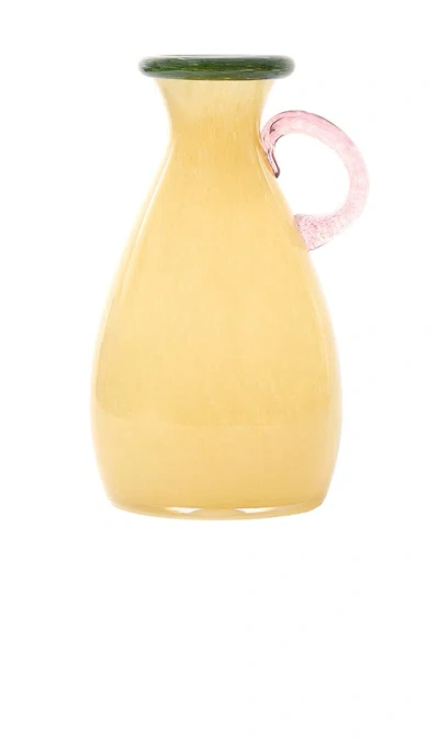 Noon & Moon Lime Pastel Pitcher Vase In Orange