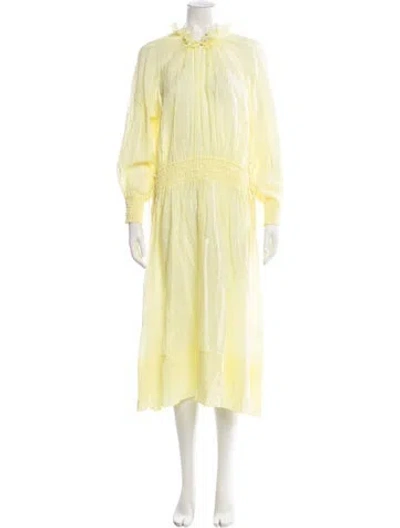 Pre-owned Noon By Noor Mock Neck Long Dress W/ Tags In Yellow