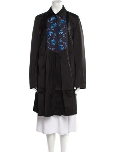 Pre-owned Noon By Noor Patterned Coat In Black