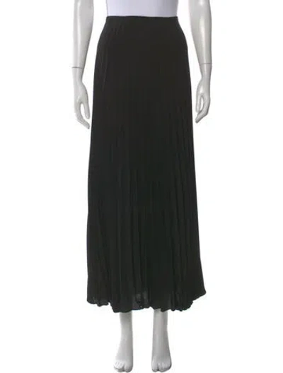 Pre-owned Noon By Noor Pleated Accents Long Skirt In Black