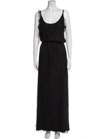 Pre-owned Noon By Noor Scoop Neck Long Dress In Black