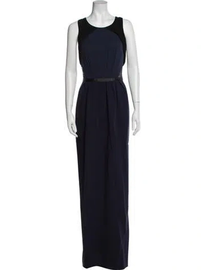 Pre-owned Noon By Noor Scoop Neck Long Dress In Blue