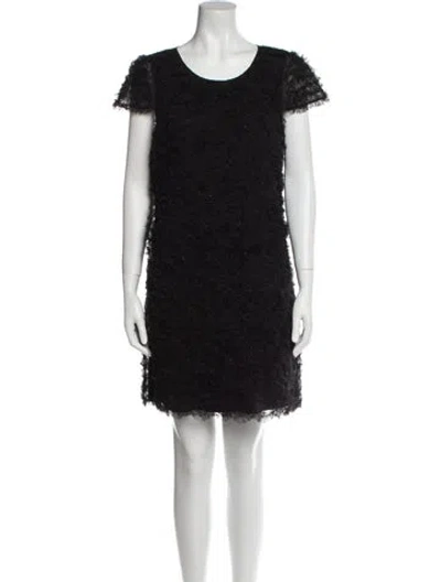 Pre-owned Noon By Noor Scoop Neck Mini Dress In Black
