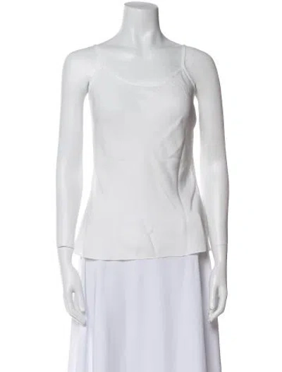 Pre-owned Noon By Noor Scoop Neck Sleeveless Top In White