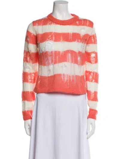 Pre-owned Noon By Noor Striped Crew Neck Sweater W/ Tags In Neutral