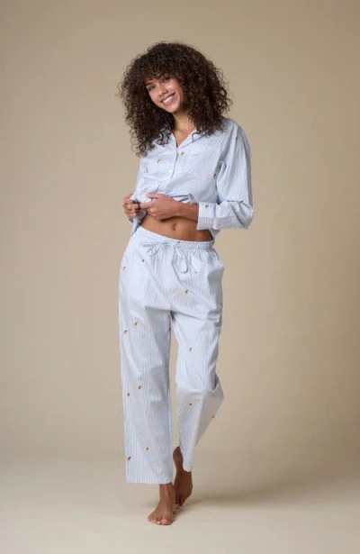 Noon Cotton Pajama Pants In White