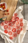 Noon Design Shop Tomato Slice Cotton Dish Towel In Multicolor