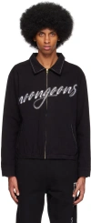 Noon Goons Black Stitched Up Jacket In Black