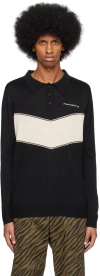 Noon Goons Black Switch Stance Polo In Black